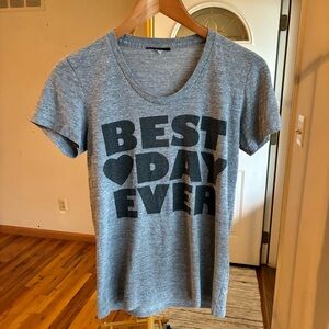 Graphic 'Best Day Ever' Short Sleeve Tee - Gray